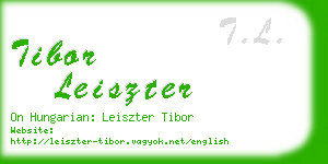 tibor leiszter business card